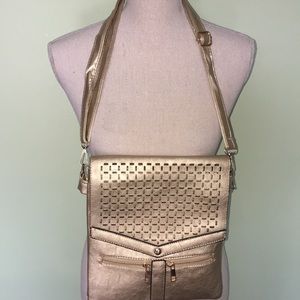 Francis Light Gold Metallic Crossbody Bag